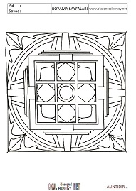 Mandala boyama sayfaları